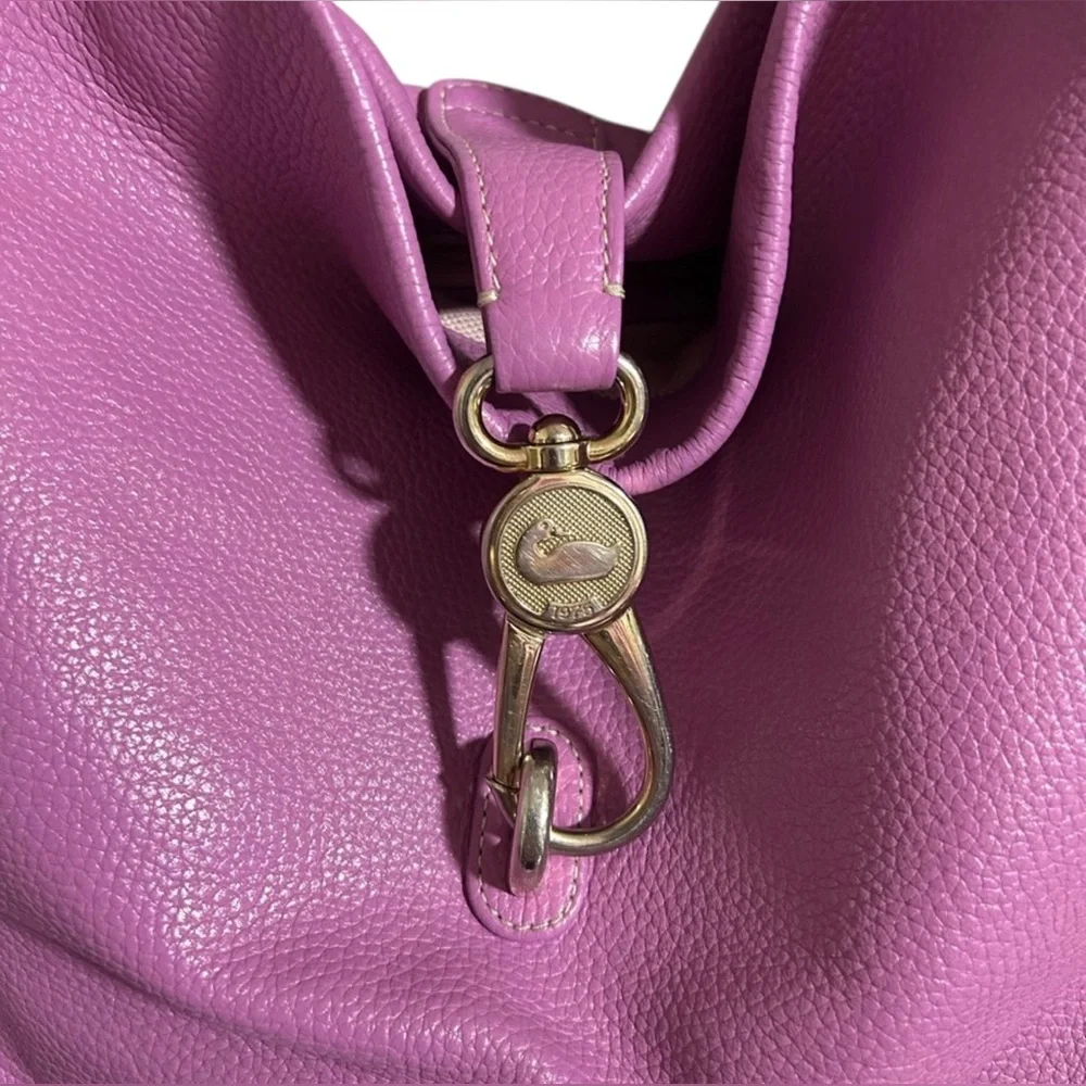 DOONEY & BOURKE Pink w/Silver Hardware Hobo Bag, EUC